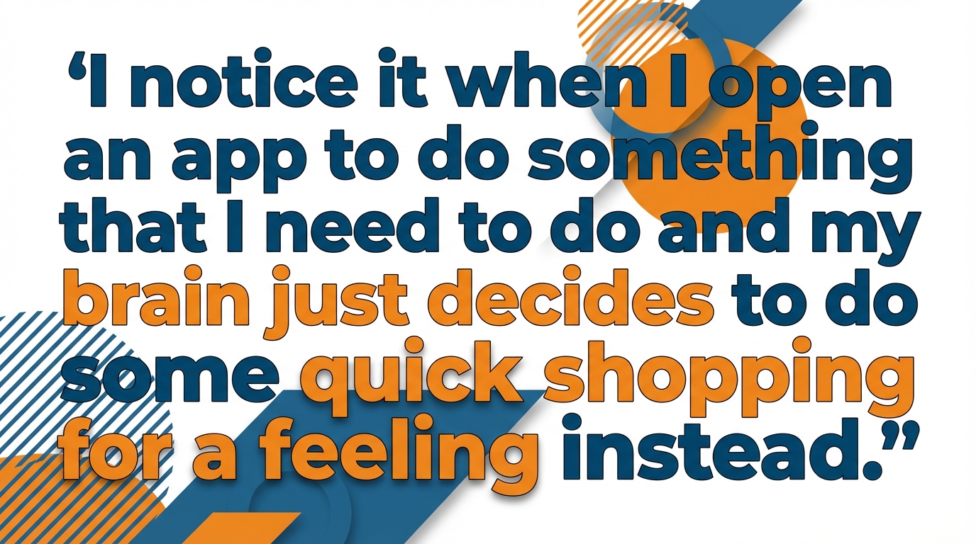 Mindless scrolling feeling shopping