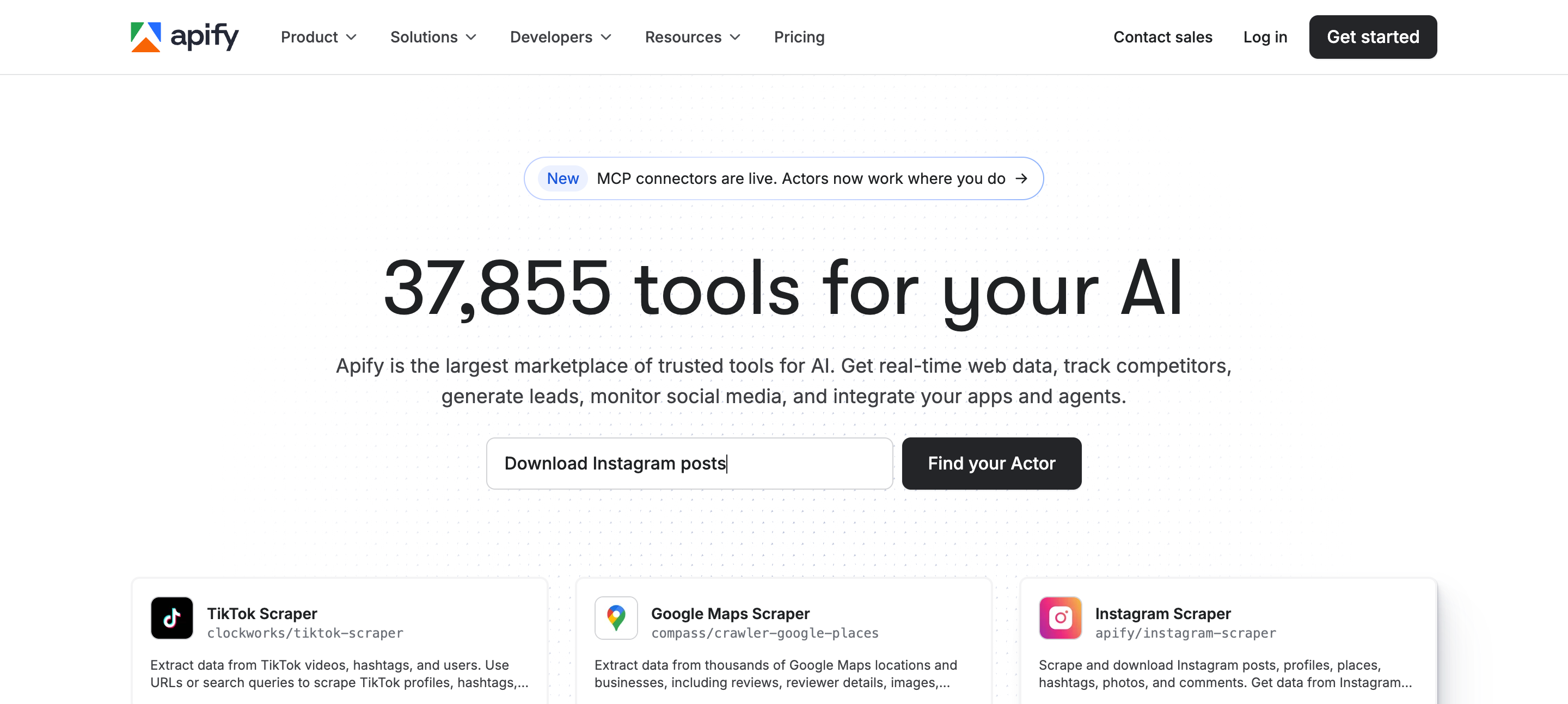 Apify TikTok API alternative