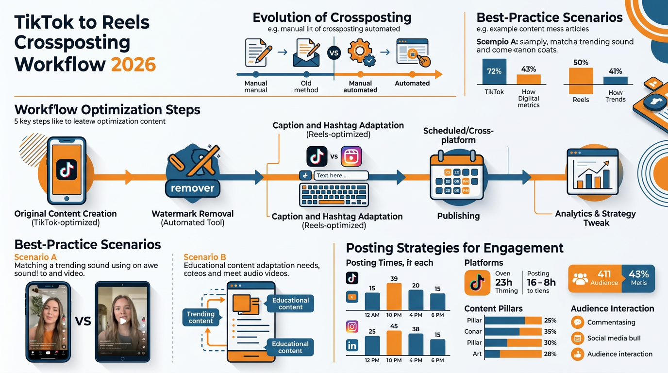 TikTok Reels Workflow Infographic