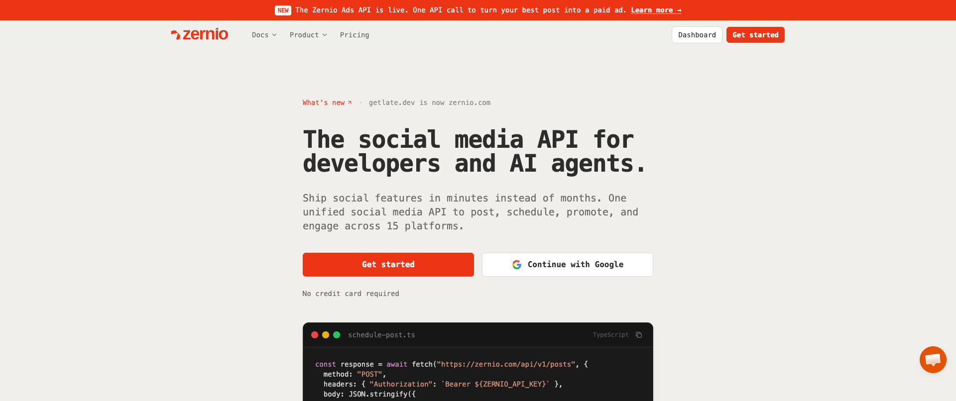 Zernio as a unified social media API